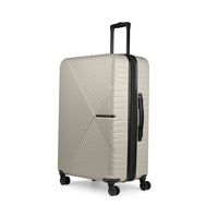 Bugatti Berlin 30" Hardside Large Check-In Luggage - Cream-Made from a durable blend of ABS and polycarbonate for maximum strength
