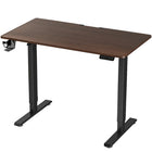 MotionGrey Ergo2 Adjustable Electric Standing Desk with Memory Settings - 43" x 24" - Dark Brown Top - Black Frame-Affordable Pricing - This standing desk is competitively priced to provide an accessible solution for everyday workspaces, while maintaining high standards of quality, durability, and modern technology