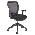 Nightingale MXO Mid Back Conference Chair - Black-Fixed-height arm rests designed to fit under any standard height table