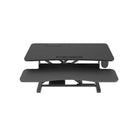 Rocelco 38" Electric Adjustable Desk with AC/USB and Anti-Fatigue Mat - Black-Height adjusts from 4.7" to 19.7"