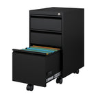 Ceha MDG Series Box-Box-File Mobile Pedestal - Jet Black -Smooth Operation: Filing drawers with telescopic rails for effortless access.