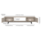 Hudson&Canal Lucien TV Stand for TV's up to 78" - Alder White-Features easy assembly