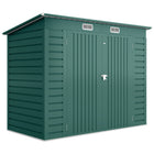 Outsunny 8 x 4FT Outdoor Storage Shed - Green-Seven support columns with crossbeams and foundation kit for enhanced stability
