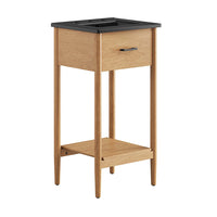 Modway Zaire 18" Bathroom Vanity - Natural/Black-MDF and Rubberwood