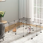 PawHut 27.5" H 31-Panel Small Animal Cage with Door-An ideal home for small animals such as guinea pigs, bunnies, and chinchillas 