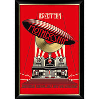 Led Zeppelin Mothership Poster with Gold Vinyl - Framed Print - 27" x 38"-Premium music memorabilia