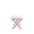 Manhattan Comfort Abigail 42.12" Mid-Century Modern Velvet Upholstered Ottoman Bench - Pink-Delivered to you Fully Assembled! No Assembly Required