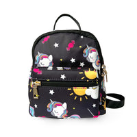 Nicci Kids Backpack with Unicorn Print - Black-Adjustable backpack straps 