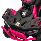 Qaba 12V Battery Powered Kids Electric Vehicle with 4 Spring Suspension Wheels - Pink-Colour: Pink 