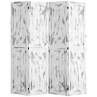 HOMCOM 4-Panel Freestanding Room Divider for Indoor Bedroom Office - White-Great for creating a private space or dividing up large rooms
