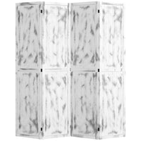 HOMCOM 4-Panel Freestanding Room Divider for Indoor Bedroom Office - White-Great for creating a private space or dividing up large rooms
