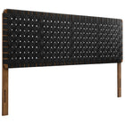 Modway Sparta Weave Vegan Leather King Headboard - Walnut Black-King Size Headboard Only