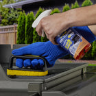 Mr. Bar-B-Q Oversized Grill Scrub Brush Set-Great for grills & griddles: abrasive enough to remove tough, baked-on food without damaging the underlying metal