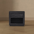 Manhattan Comfort Soren 26" Contemporary 1-Drawer Nightstand - Charcoal Grey-Home Assembly Required (All Hardware Included)