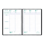 Blueline 2026 Planifi-Action 13-Month 5-Day Weekly/Monthly Planner - 10-1/4" x 7-5/8" - Black - French-Twin-wire binding with black soft Castillan vinyl jacket