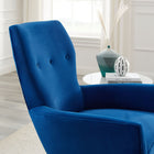 Modway Renata Button Tufted Performance Velvet Armchair - Navy-Responsive Support System