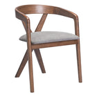 Zuo Cairo Dining Chair - Dove Grey/Walnut-Assembly not required