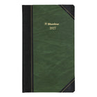Blueline 2027 Traditional Daily Planner - 13-3/8" x 8" - Marble Green - Bilingual-Weekday appointment schedule from 7:00 a.m. to 7:00 p.m. in 30-minute intervals
