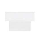 Manhattan Comfort Ella 47.2" Modern Coffee Table - White-Raised Semicircle Drawer Front Design
