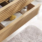 Modway Render 36" Wall-Mount Bathroom Vanity Cabinet - Oak-MDF and Particleboard