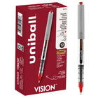 uni-ball Vision Rollerball Pens – 0.7mm – Red – 12 Pack  -Rollerball Pens