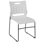 Flash Furniture HERCULES Series Sled Base Stack Chair with Air-Vent Back - White-881 lb. Weight Capacity