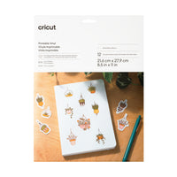 Cricut Printable 8.5" x 11" Vinyl - White - 12 Pack-12 sheets 8.5 in x 11 in (21.6 cm x 27.9 cm)