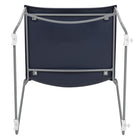 Flash Furniture HERCULES Series Navy Full Back Stack Chair with Grey Powder Coated Frame-Black Powder Coated Sled Base Frame with Plastic Ganging Floor Glides