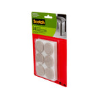 Scotch 1.5" Round Felt Pads - Beige - 24 Pack-Colour: Beige