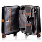 Champs Vintage II 20" Carry-on Luggage Case - Black-TSA Lock on the 28" Case, 24" and 20"