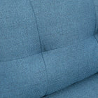 HOMCOM 55" Loveseat Sofa with Button Tufted Back - Blue-Four steel legs provide a solid base, and plastic foot pads keep your floor from scratches