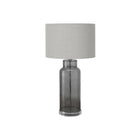 Monarch Specialties 28" H Contemporary Table Lamp - Grey Glass / Grey Shade-This contemporary, 28"h table lamp features a textured, translucent grey glass body on a clear acrylic base and topped with a sophisticated grey fabric shade, making it a stylish accent in a living room, bedroom, or home office space