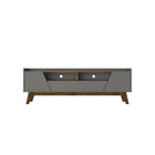Manhattan Comfort Marcus 70.86" Mid-Century Modern TV Stand - Grey and Nature-Mid-Century Modern Free Standing TV Stand for Living Room and Bedroom use