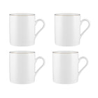 Maxwell & Williams White and Gold Mug - 300 ml - 4 Pack-Dishwasher Safe