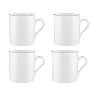 Maxwell & Williams White and Gold Mug - 300 ml - 4 Pack-Dishwasher Safe