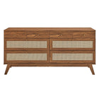 Modway Soma 8-Drawer Dresser - Walnut-Non-Marking Foot Pads