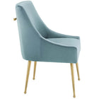 Modway Discern Upholstered Performance Velvet Dining Chair - Light Blue-Brushed Gold Stainless Steel