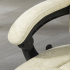 Vinsetto Massage Reclining Office Chair with Adjustable Height and Footrest - Beige-Velvet-feel fabric for stylish and comfort