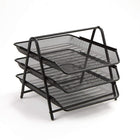 ShoppingAll Mesh 3-Tier Document Tray-3-TIER DOCUMENT TRAY: Ideal to store documents, letters, and papers in three levels. Make your desktop clutter-free and organize your documents to keep your desk tidy.
