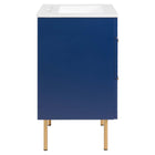Modway Daybreak 24" Bathroom Vanity - Blue/White-Non-Marking Foot Caps