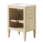 Modway Elysian 24" Wood Bathroom Vanity - White/Burl-Burl Wood Veneer