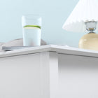 HOMCOM Flip Top End Table - White-Compartment Inner Size: 8.7" W x 14.8" D x 7.3" H (22 x 37.5 x 18.5 cm) (big), 8.7" W x 5.9" D x 2.8" H (22 x 15 x 7 cm) (small)