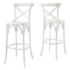 Modway Gear Bar Stool - White-7