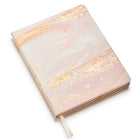 Eccolo Desk Size Journal - 8" x 10" - Pink Marble-256 ivory, acid-free ruled pages (80 gsm) resist bleed-through and fading