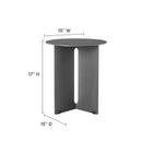 Modway Tecton Outdoor Patio Aluminum Side Table - Charcoal-Powder-coated Aluminum