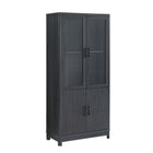 Manhattan Comfort Jodie 31" Mid-Century Modern Bookcase - Charcoal Grey-Features Beautiful Wood Grain Finish