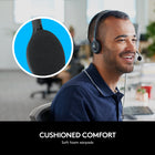Logitech H111 Over-The-Head Stereo Headset - Black-Boom can rotate 180 degree to be worn on the left or right