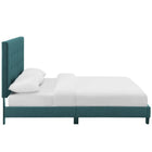 Modway Melanie Tufted Button Upholstered Fabric Twin Platform Bed - Teal-Padded Button-Tufted Headboard