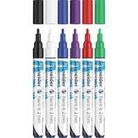 Schneider Paint-It 310 Paint Marker - Black/White - 6 Pack-With this paint marker, give life to your drawings and illustrations