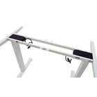 Ezywork Dual Motor Electric Height Adjustable Standing Desk - 48" x 24" - White Frame / Dark Wood Table Top-Height Adjustable Range: 28" - 47" (72cm - 120cm)